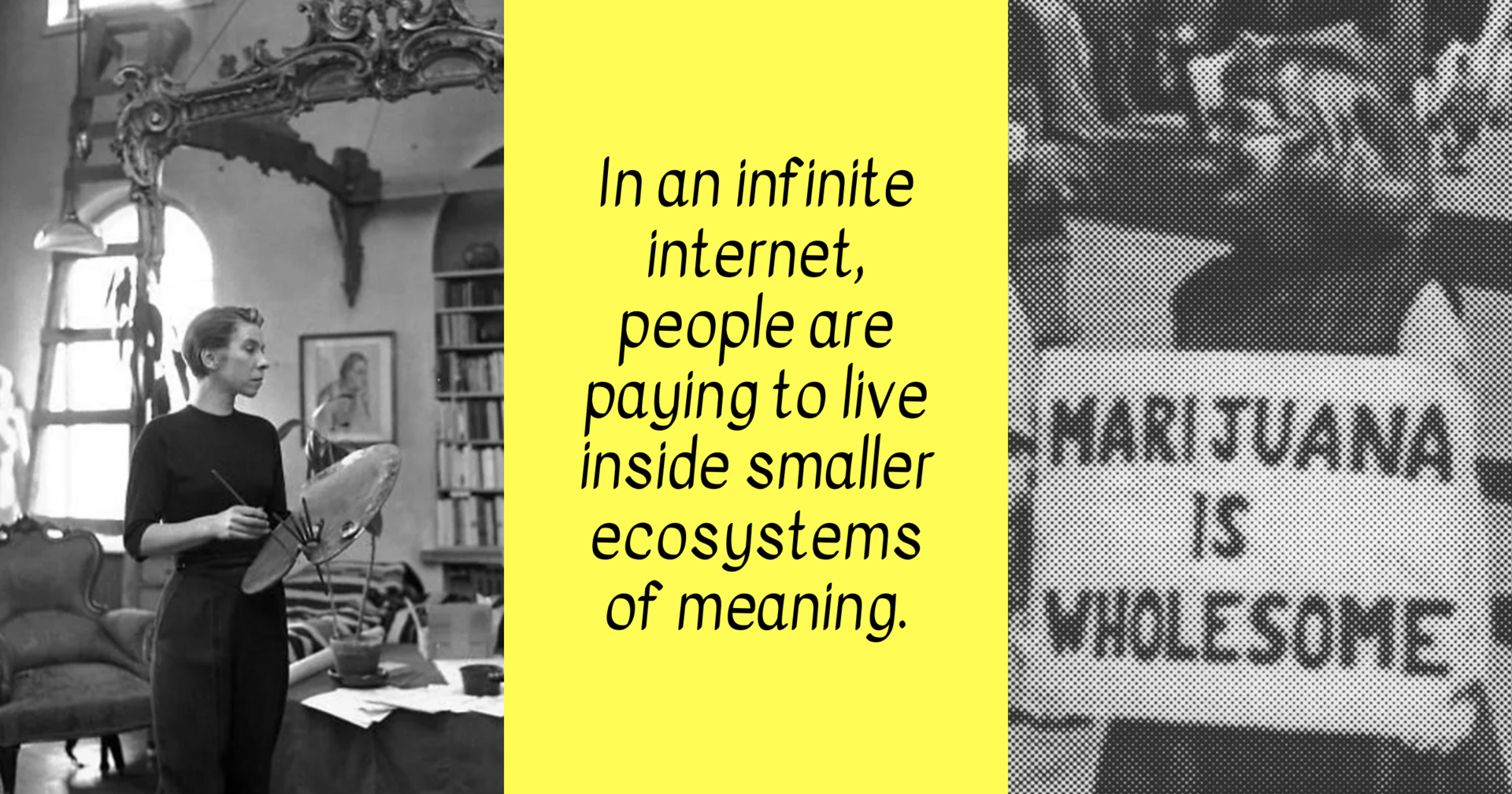 People are paying to live inside smaller ecosystems of meaning