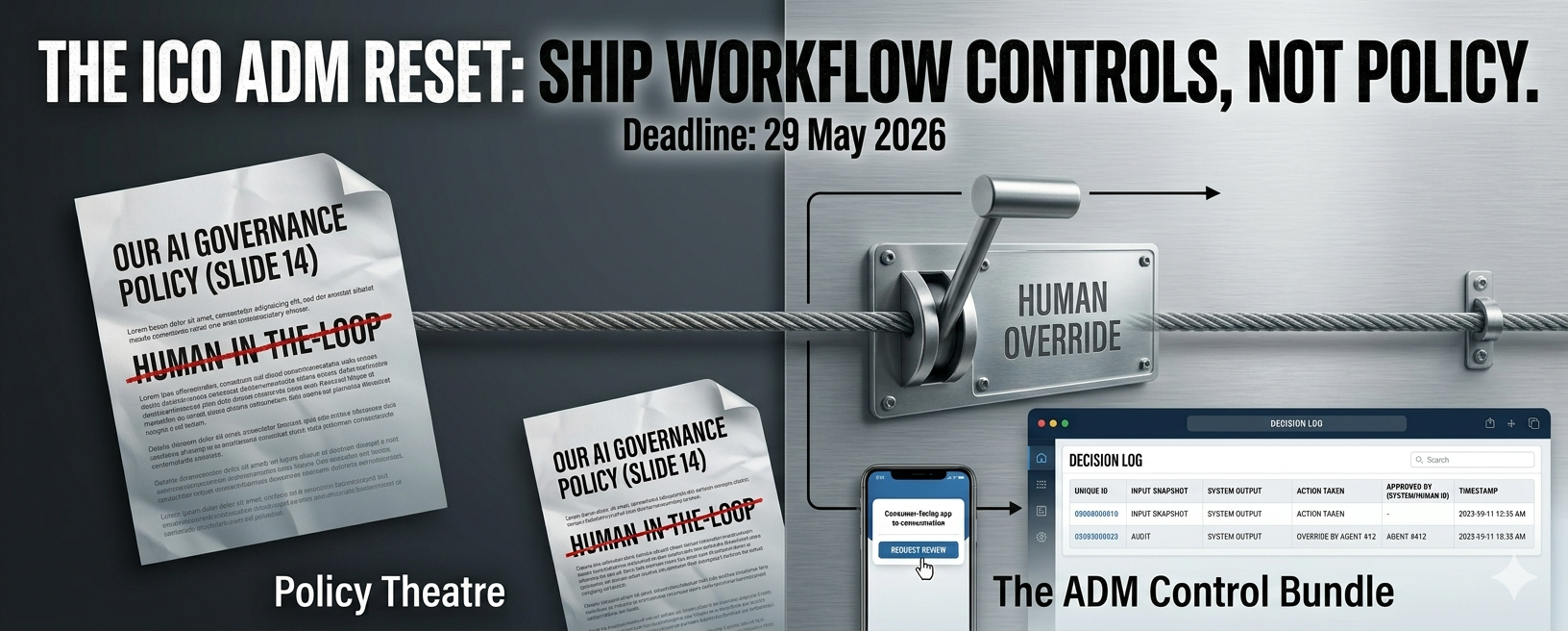 The ICO ADM reset: ship the workflow controls, not the policy