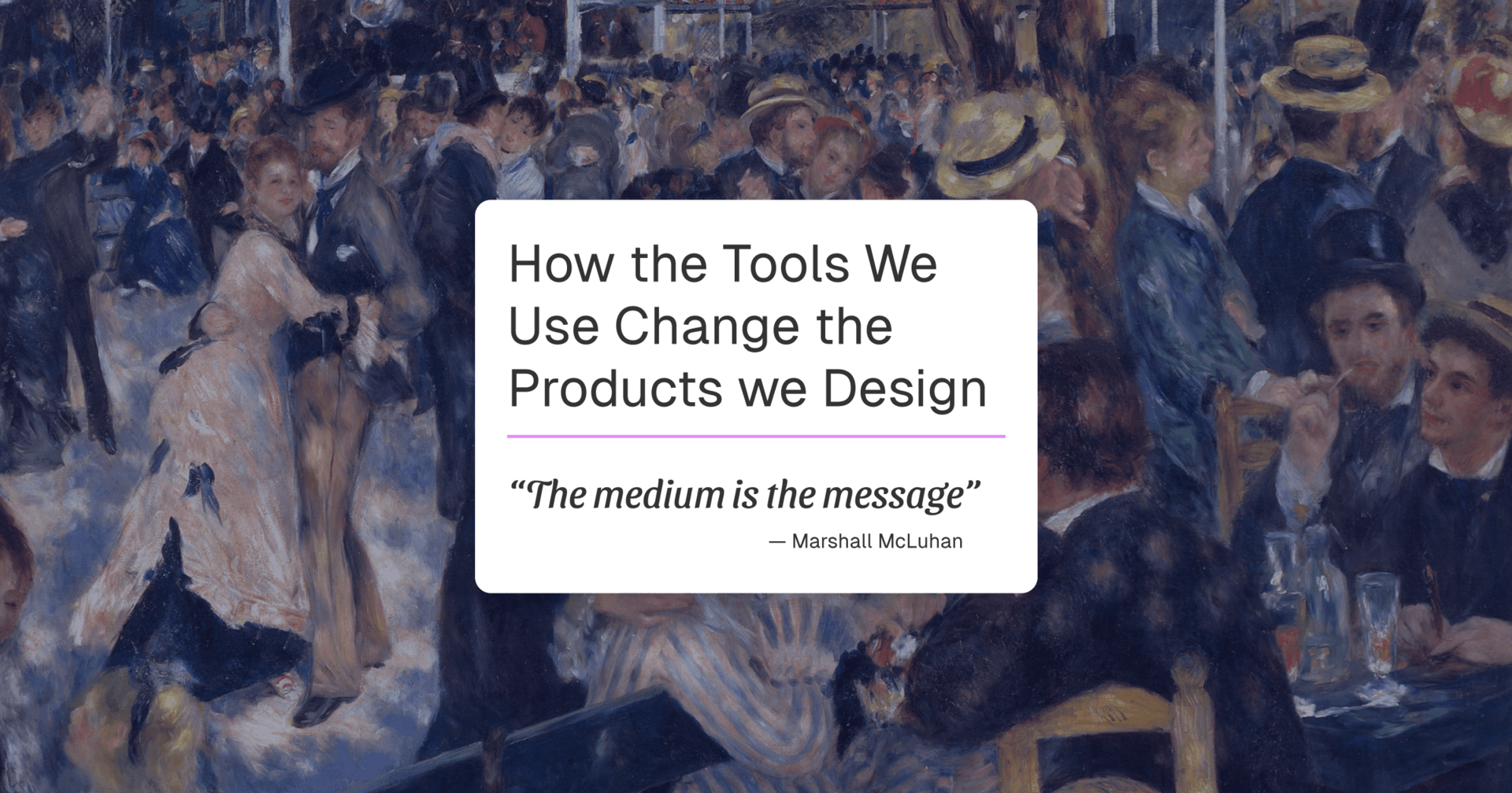 How the tools we use change the products we design