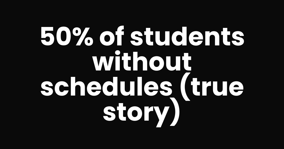 I failed 50% of my students on day one