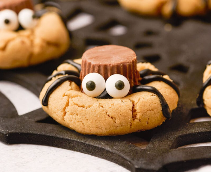 Spooky and Sweet Peanut Butter Spider Cookies