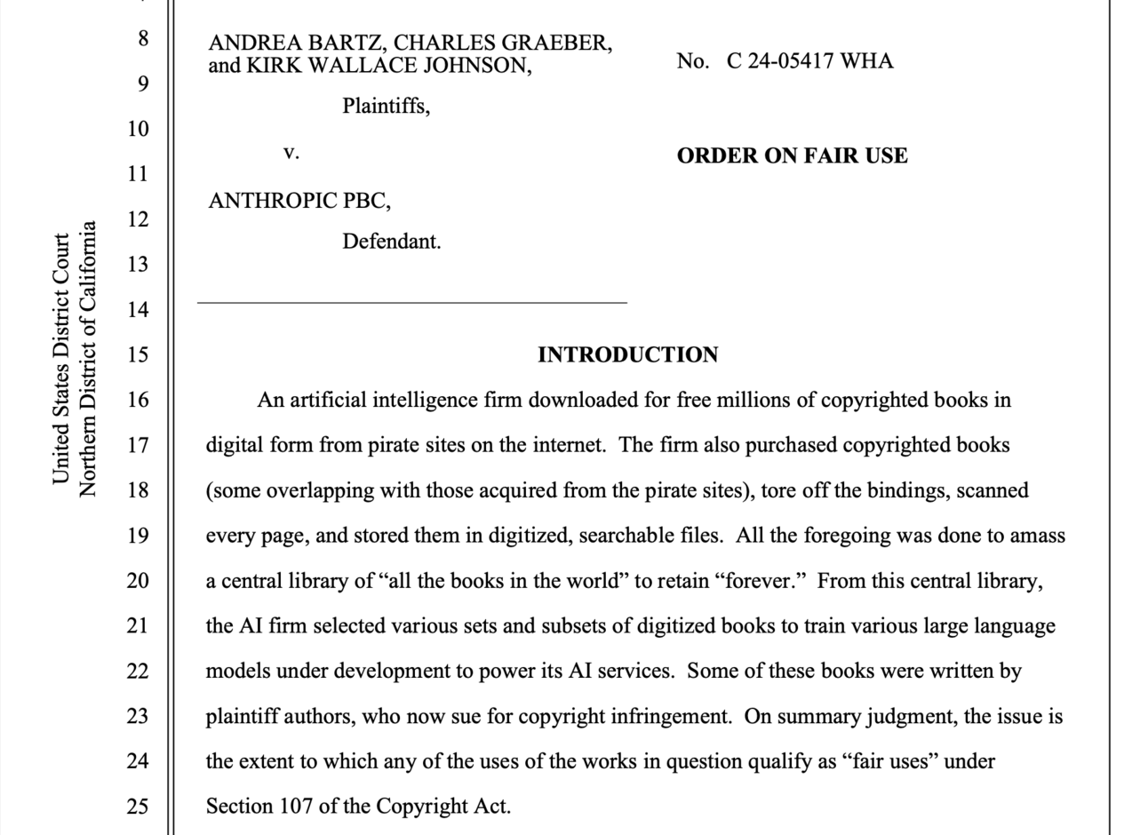 #142. 💥 Boom! AI training is fair use!