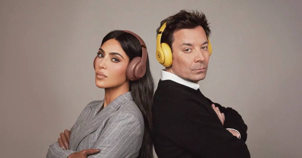 Jimmy Fallon & Kim K. face off in Beats by Dre campaign