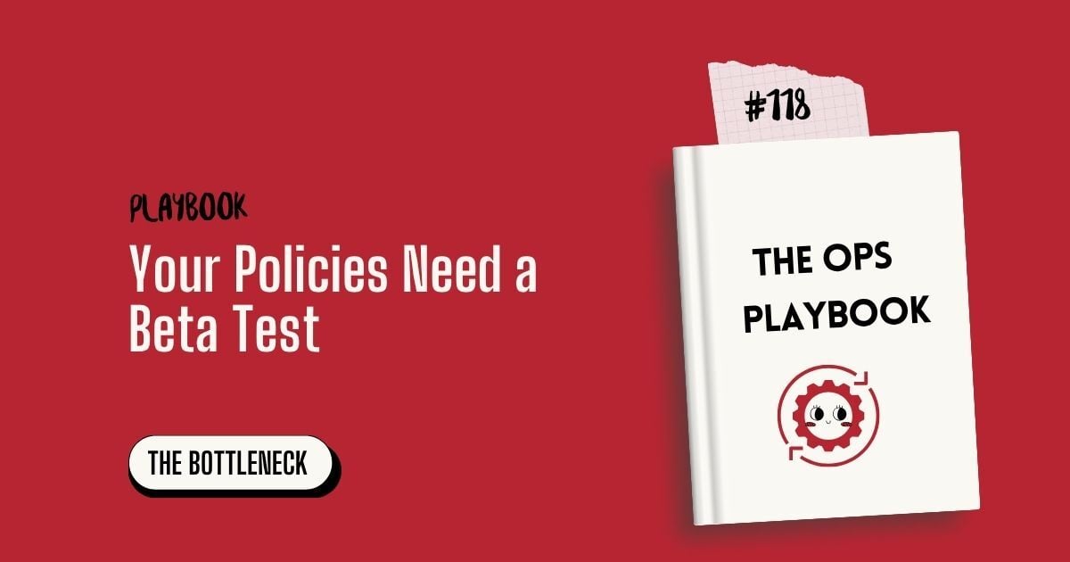 ⚙️ Ops Playbook #118