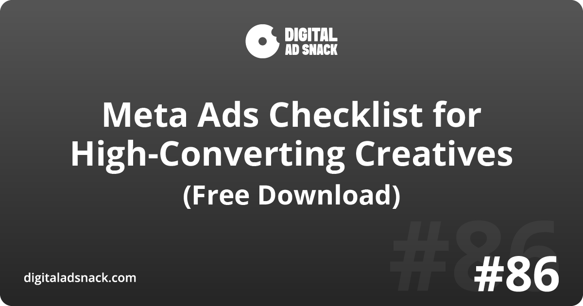 Meta Ads Checklist for High-Converting Creatives (Free Download)