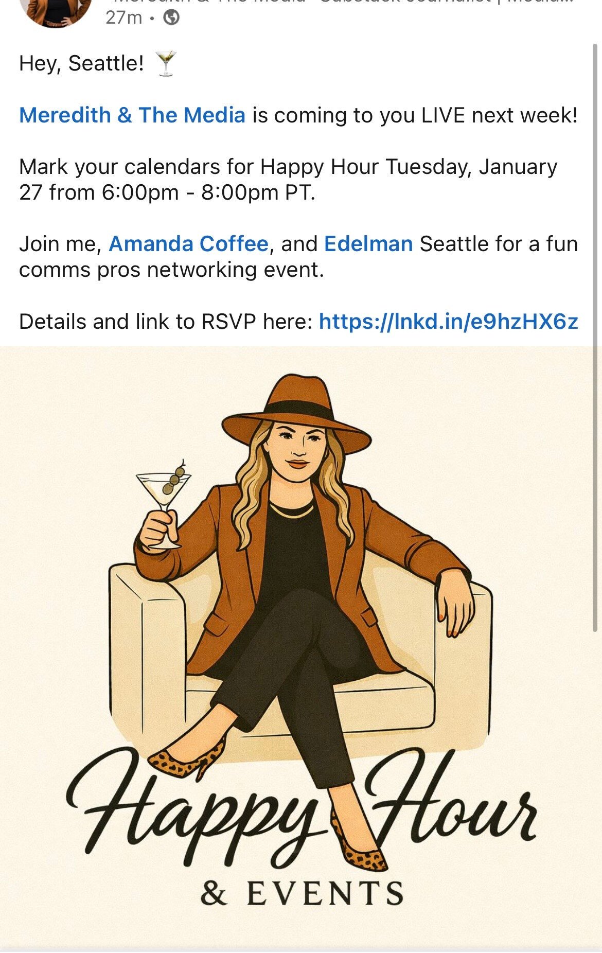 Announcing - Seattle Communications Professionals Mixer - Jan 27