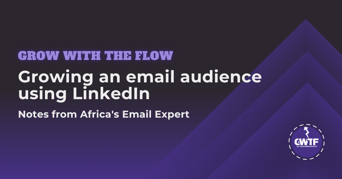Growing an email audience using LinkedIn