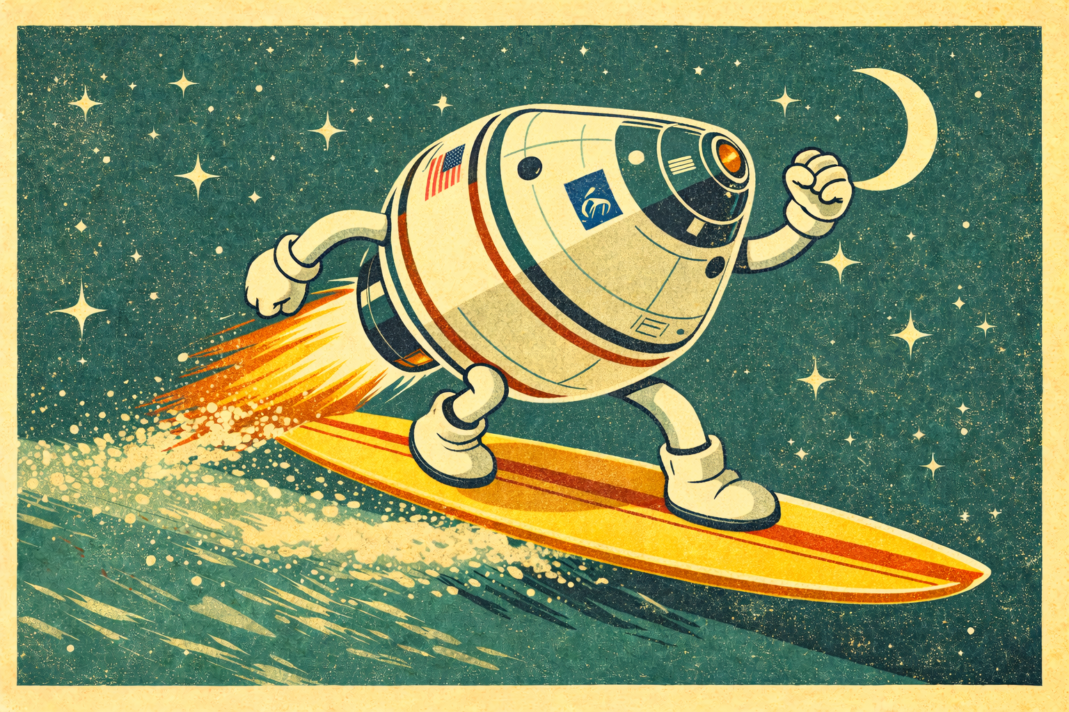 We Don't Fly Through Space, We Surf It. 