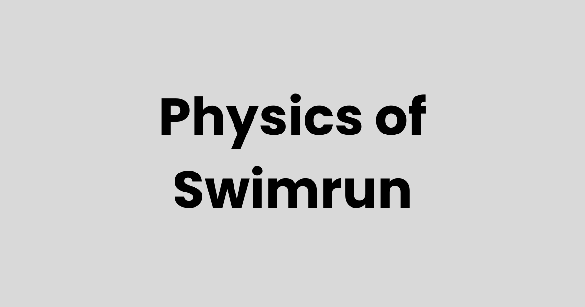 Rotation, Shoes, and the Physics of Swimrun