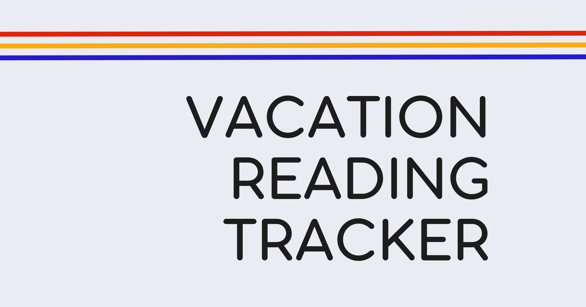 Vacation Reading Tracker Freebie