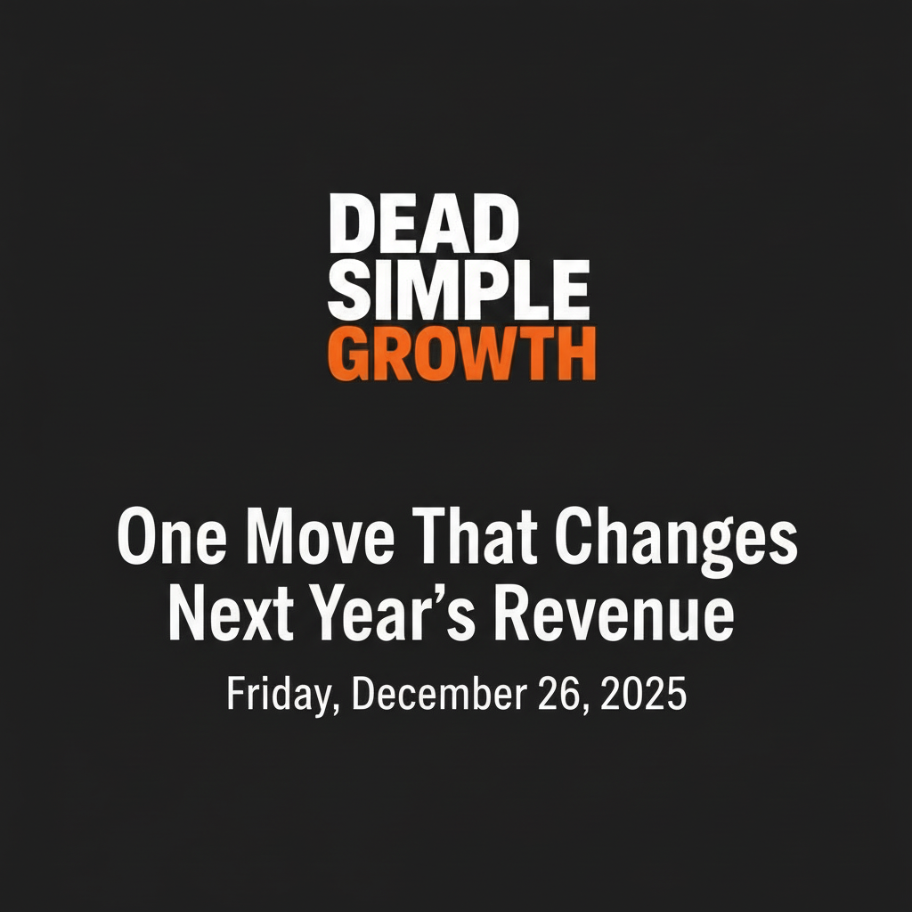 One Move That Changes Next Year’s Revenue