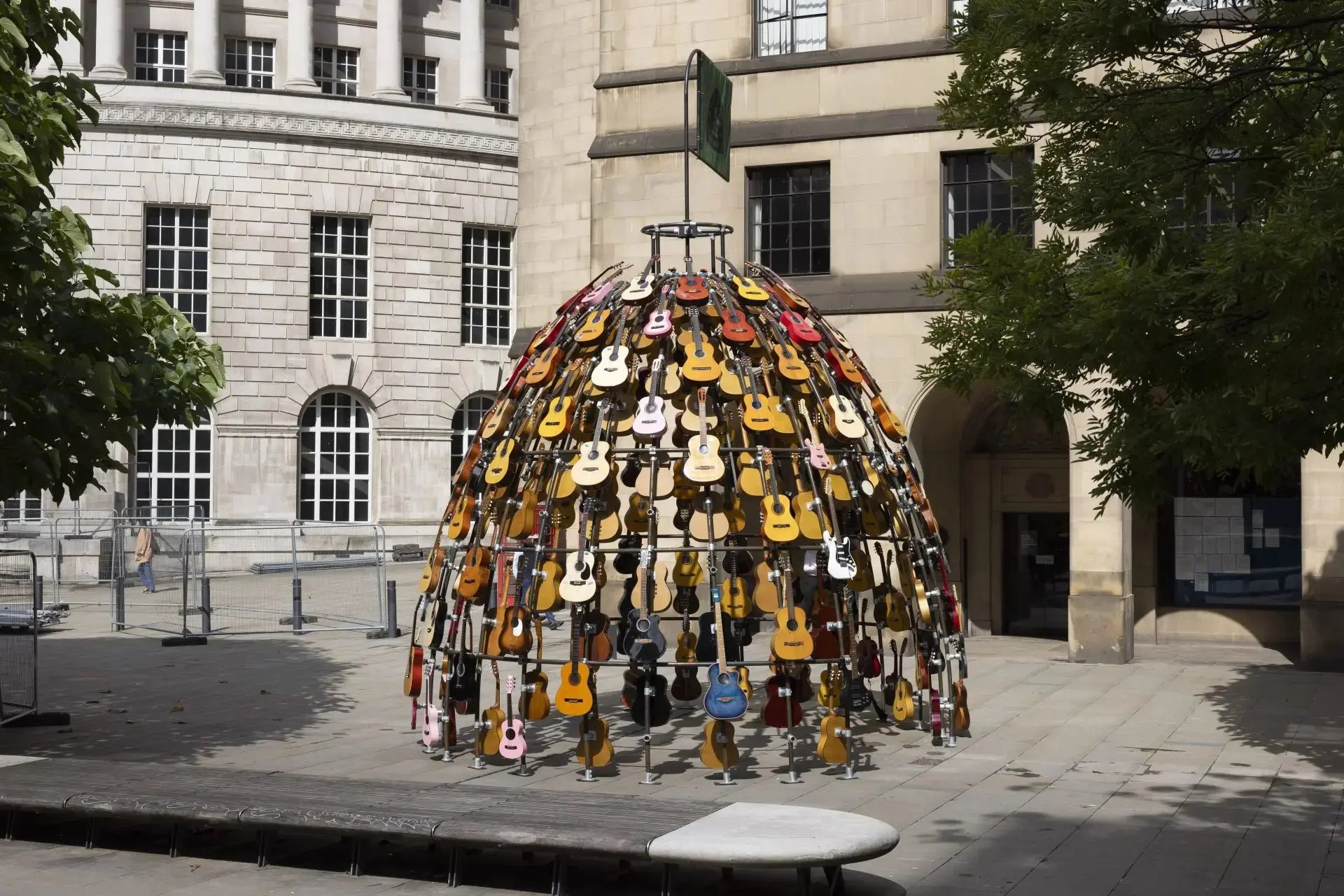 Cathedral of Sound Made from Dozens of Acoustic Guitars