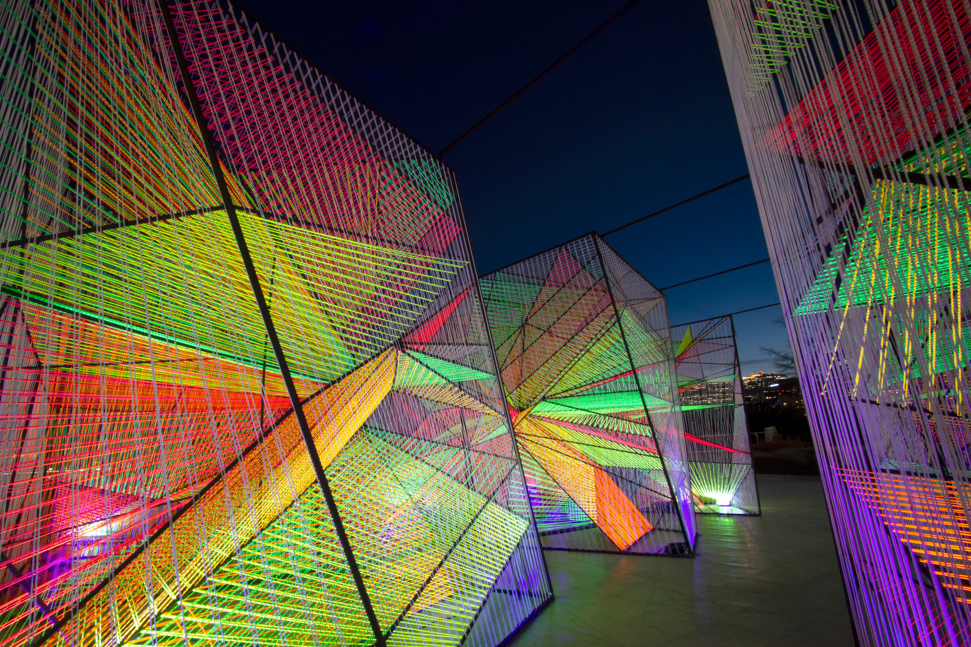 Fluorescent Rope Installation Packs a Colorful Punch