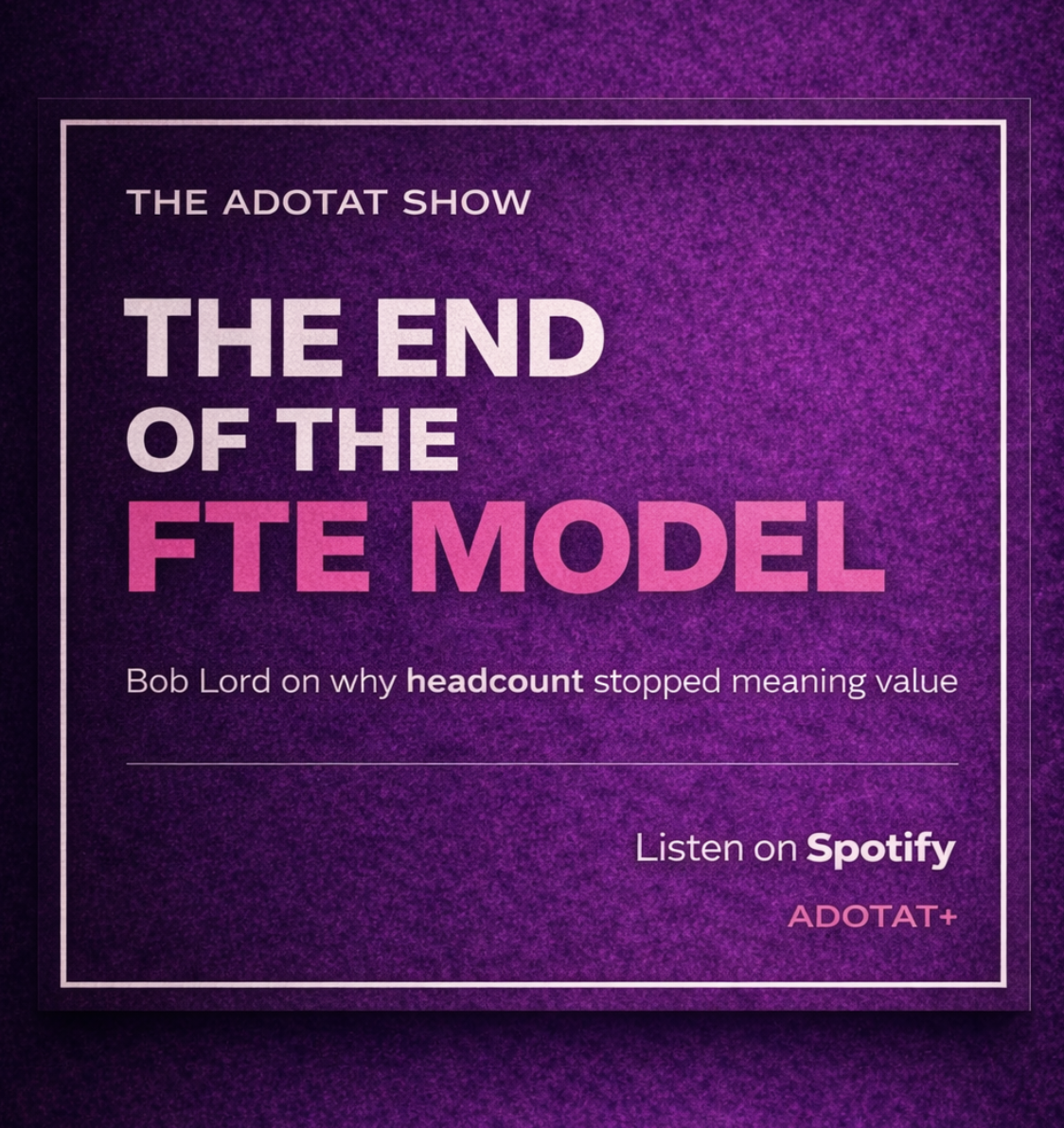 Now on Spotify: Bob Lord Ruined My Week (In a Helpful Way)