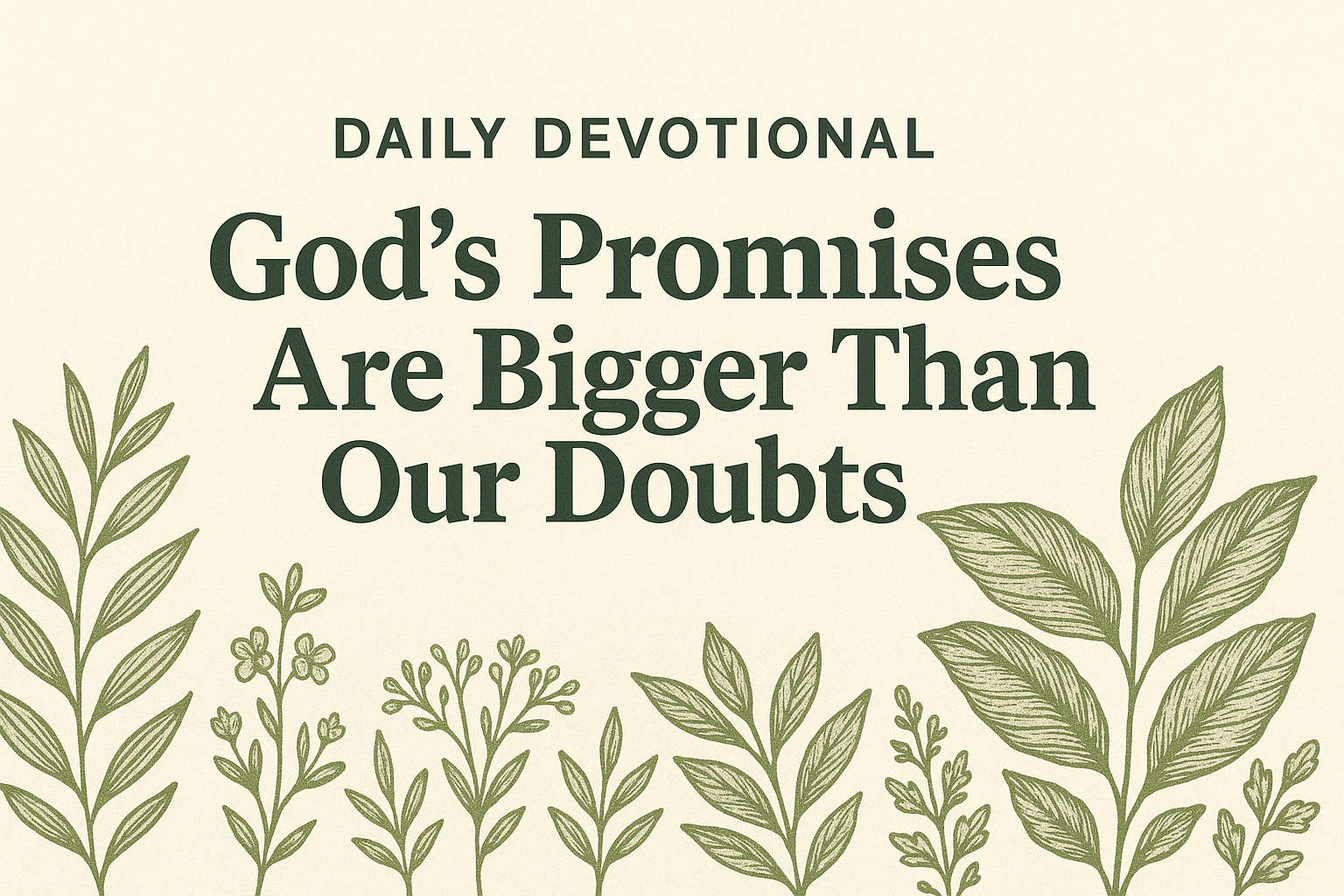 Daily Devotional: God’s Promises Are Bigger Than Our Doubts