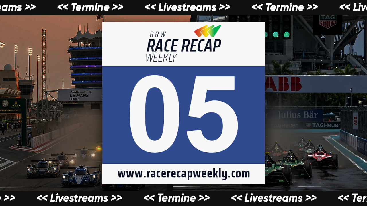 Racedates KW05 | Motorsport Livestreams: Formula E Miami, Asian Le Mans & NASCAR-Start live!