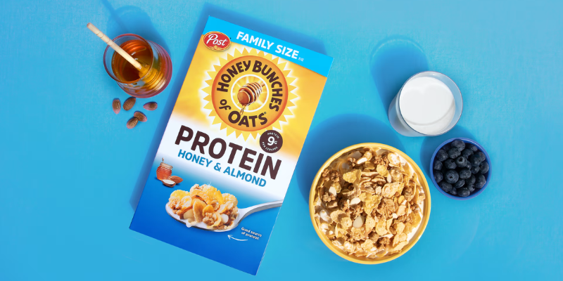 Post Doubles Protein With Honey Bunches Of Oats Protein Cereal