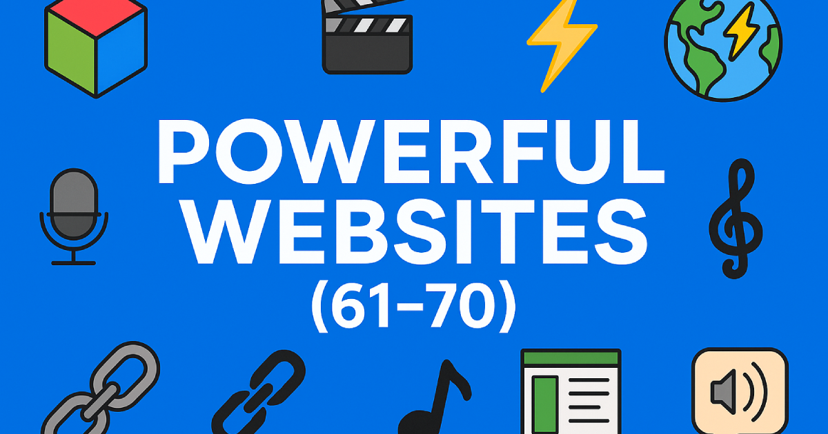 🎬 Matty McTech's Powerful Websites (61-70)