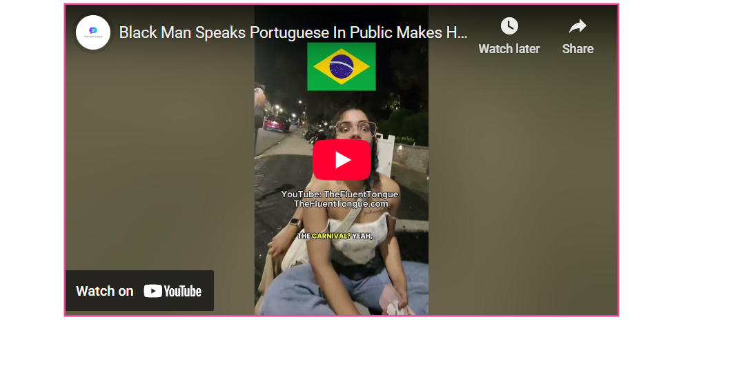 Black Man Speaks Portuguese In Public & Makes Her Feel At Home