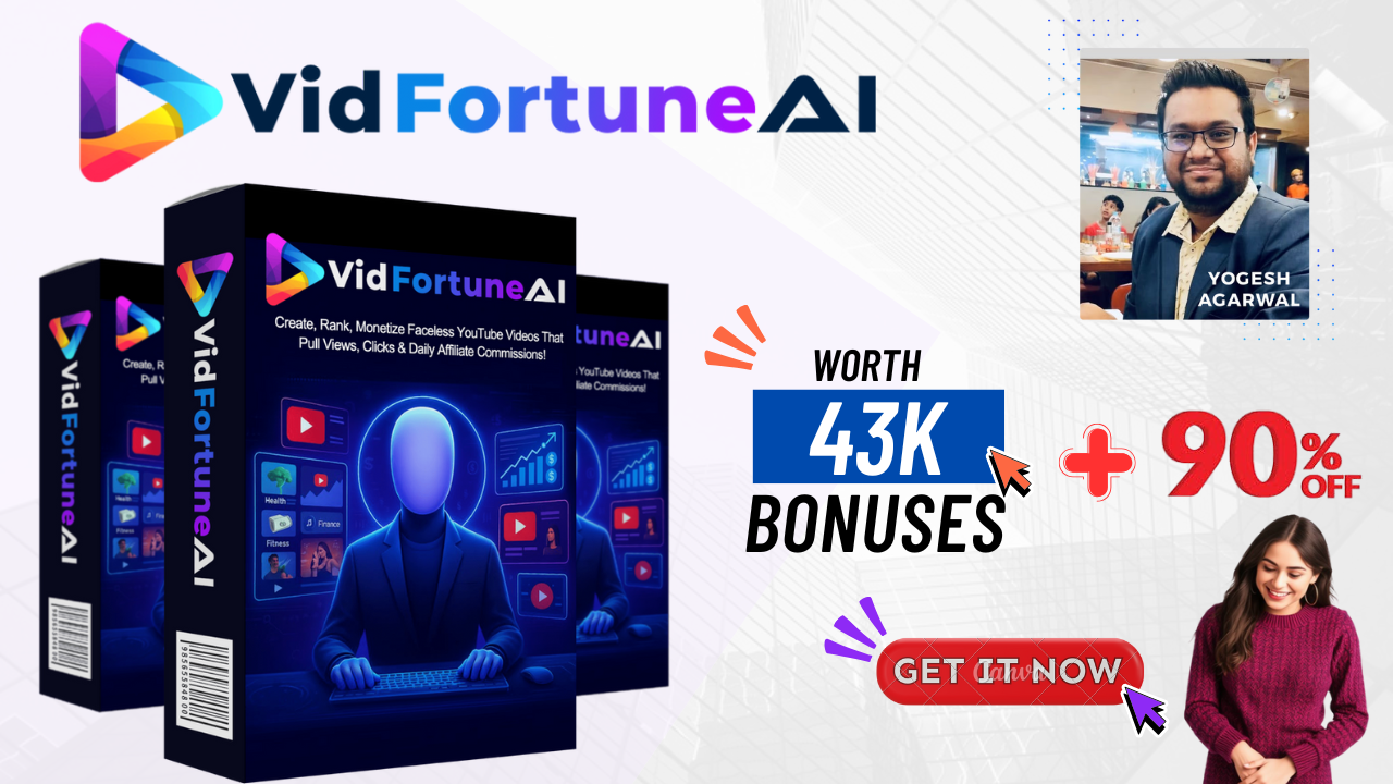 VidFortune AI Review: 43k Worth Bonuses + 90% OFF + OTOs