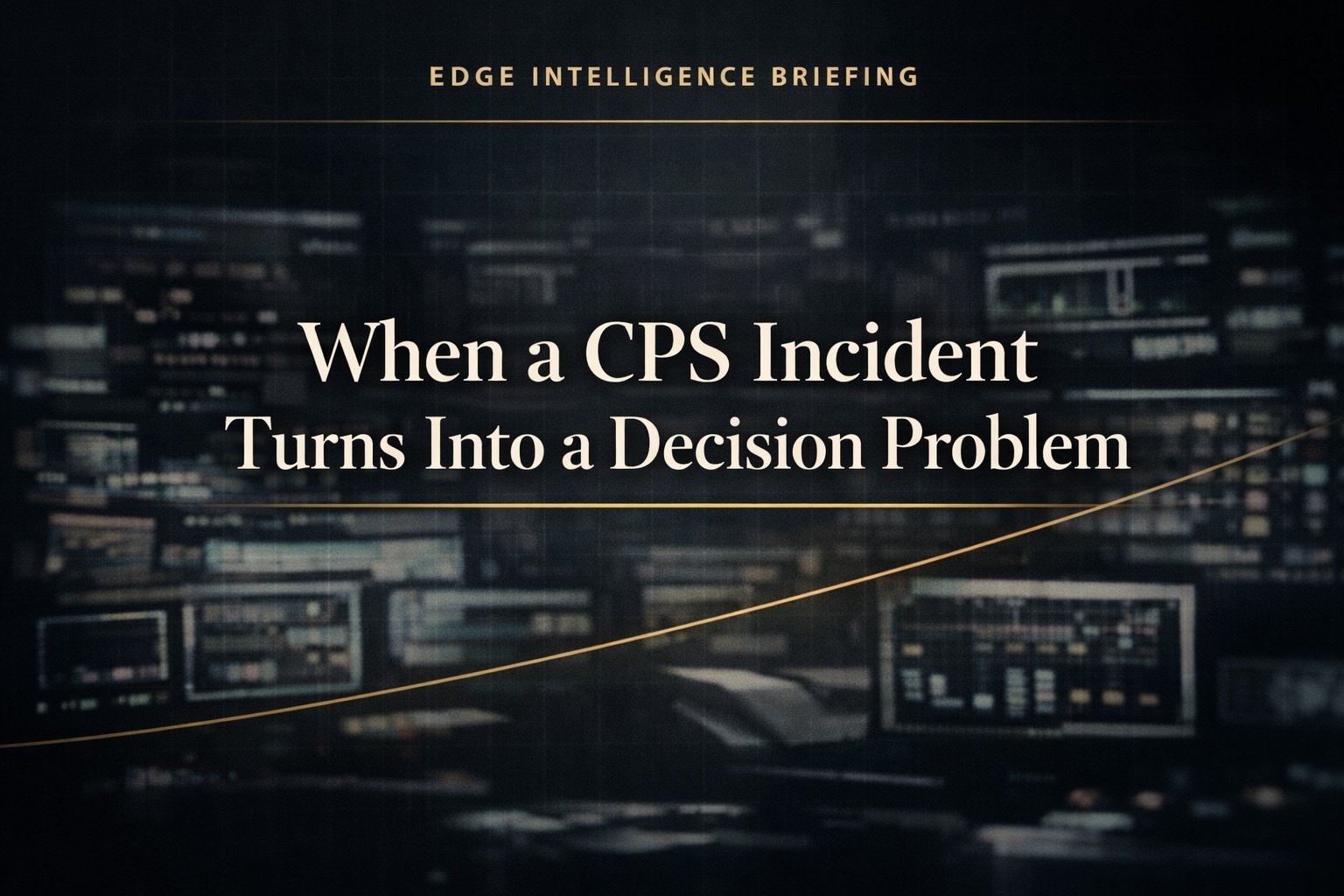 When a CPS Incident Turns Into a Decision Problem