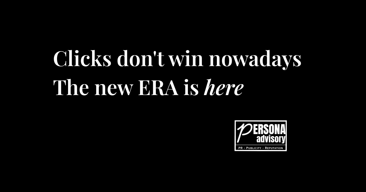 Clicks don't win nowadays