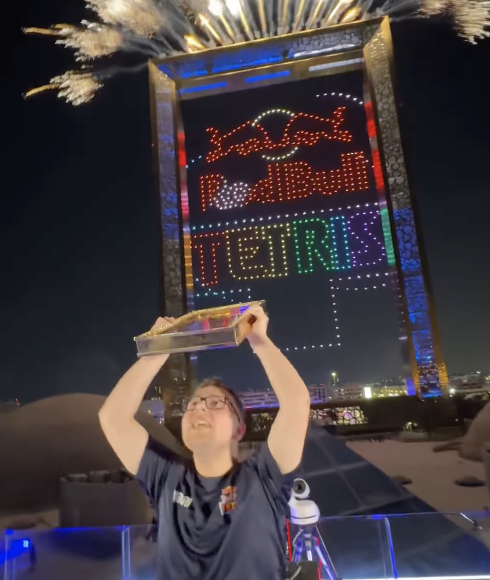 Red Bull Turns The Dubai Frame Into A 492 Foot Tetris Game