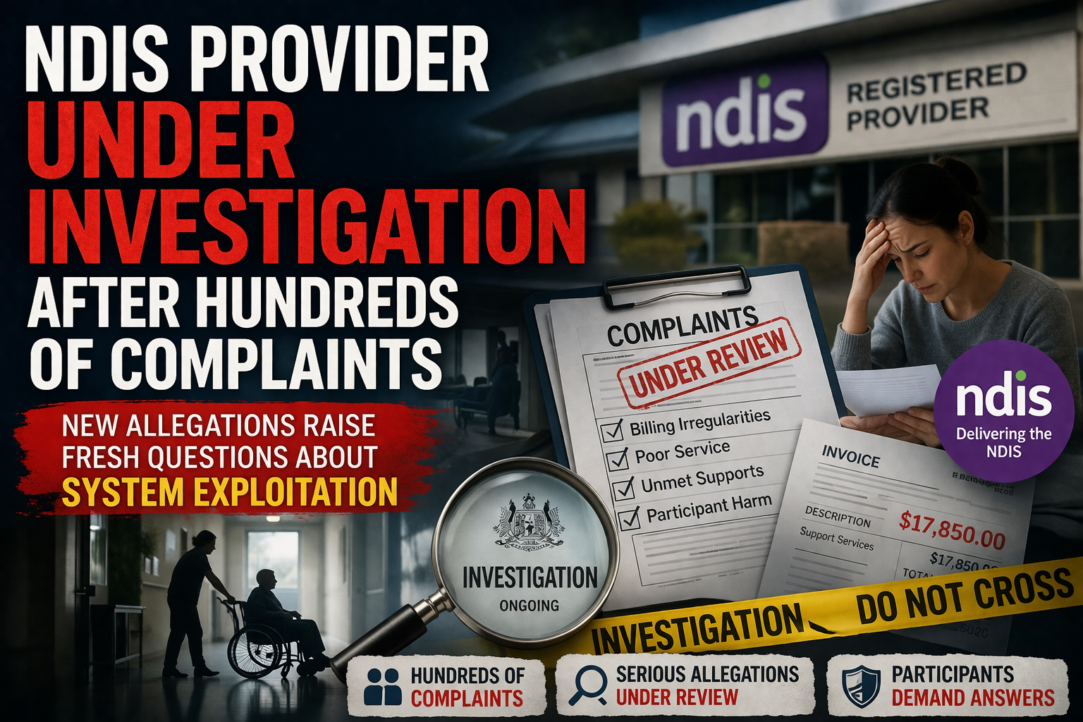 NDIS Provider Under Investigation After Hundreds of Complaints - New Allegations Raise Fresh Questions About System Exploitation