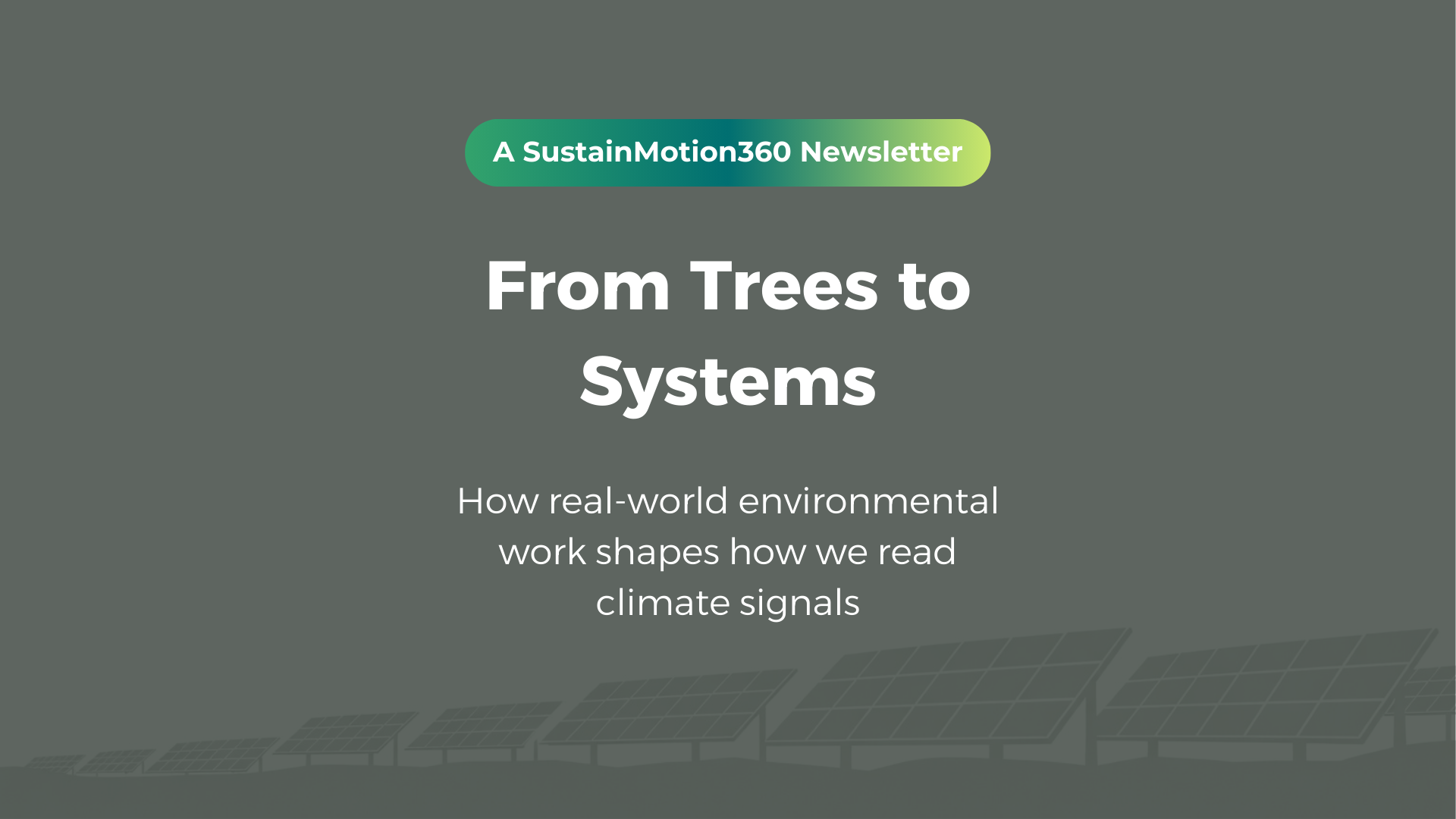 From Trees to Systems: The Real Origin of SustainMotion360