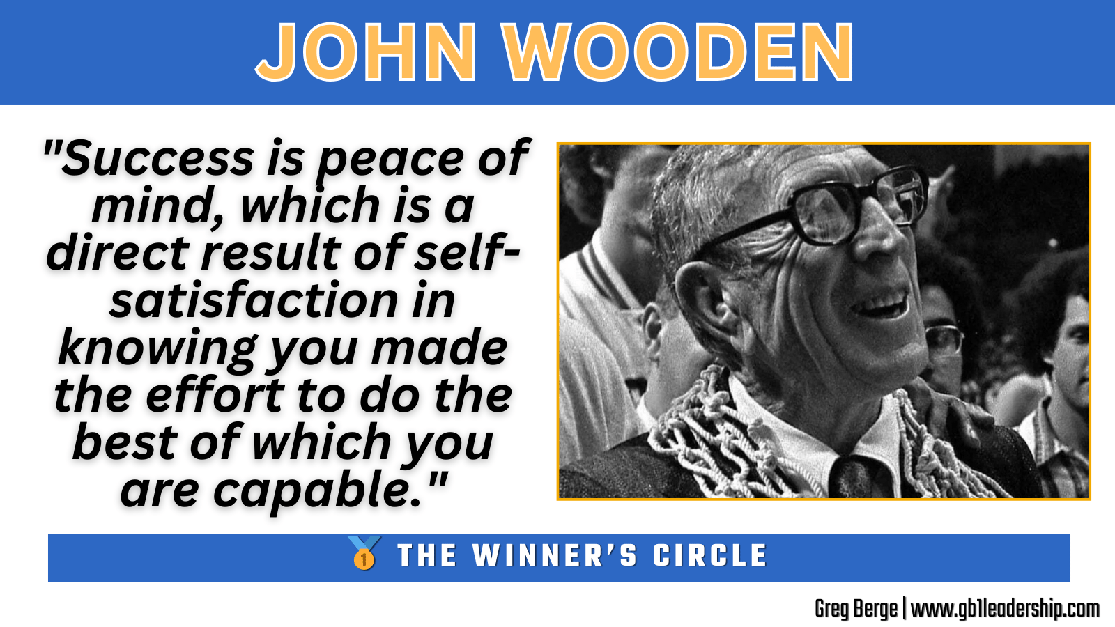 🥇The Winner's Circle: John Wooden