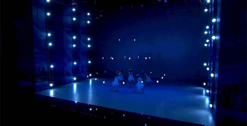 Dance Troupe Performing Elegantly With Drones