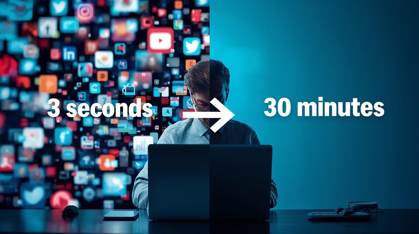 30 Minuten vs. 3 Sekunden – Warum ich Social Media den Rücken kehre