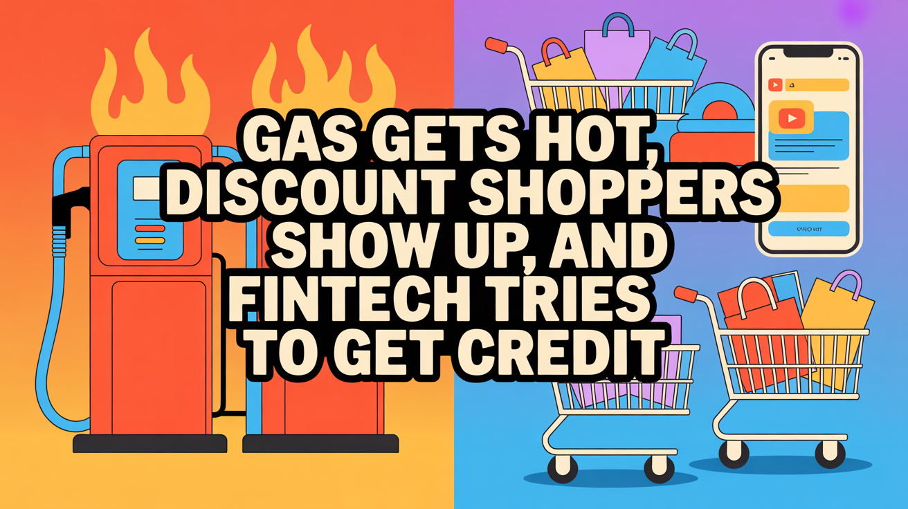 Gas Gets Hot, Discount Shoppers Show Up, and Fintech Tries to Get Credit