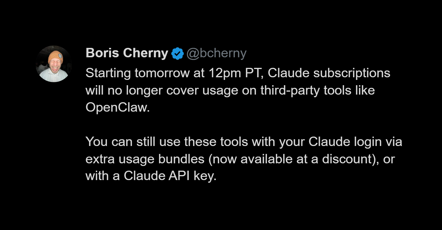 Anthropic Restricts Claude Subscriptions for Third-Party Tools