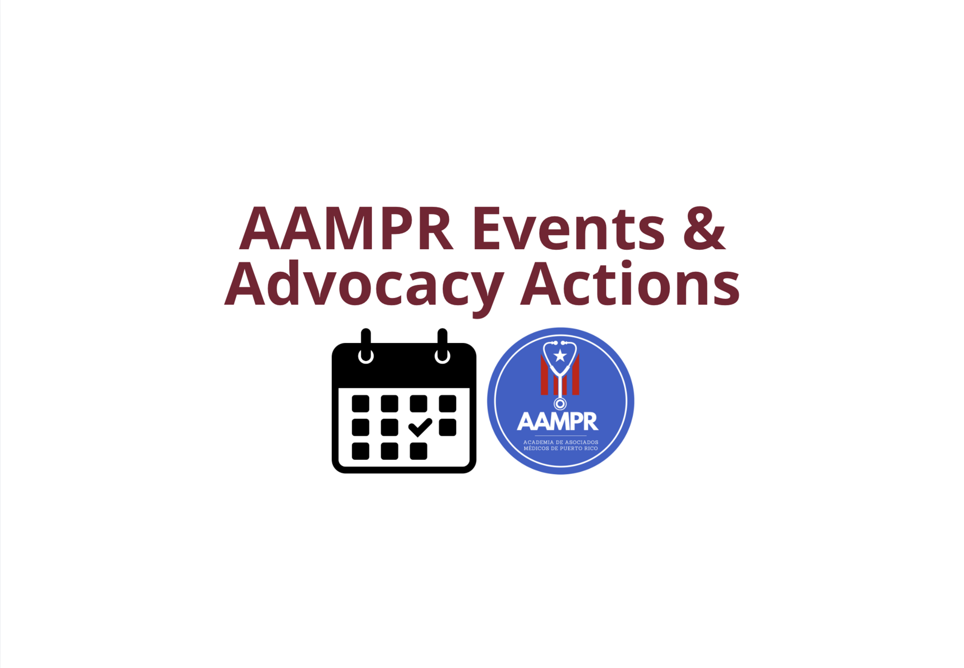 AAMPR Events & Advocacy Actions