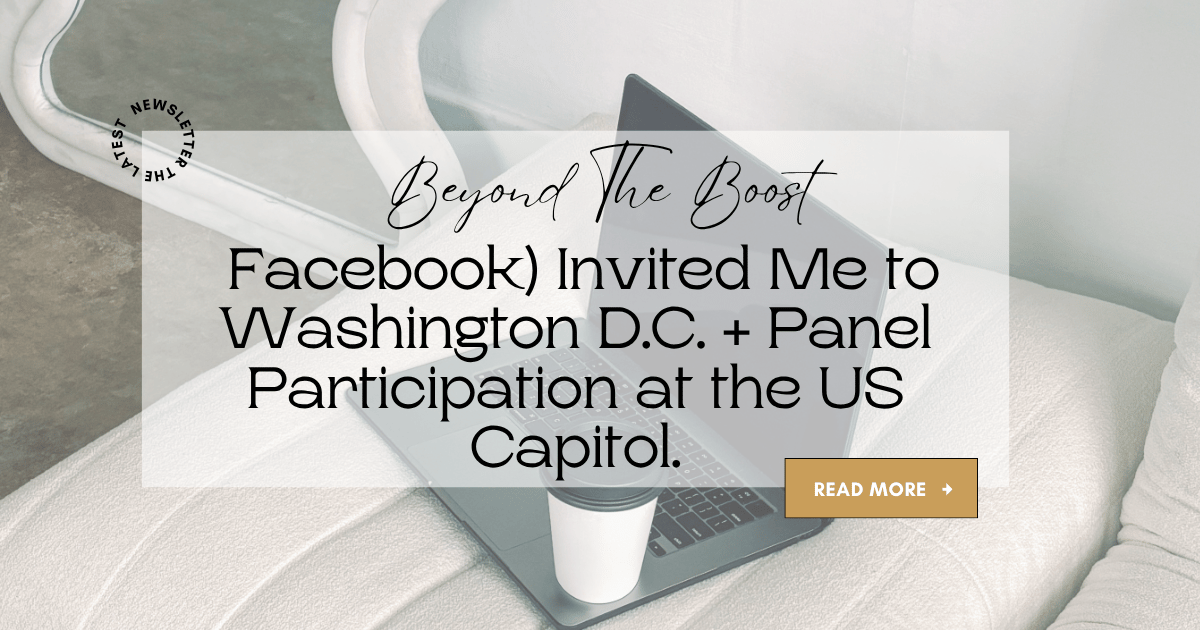 Meta (AKA Facebook) Invited Me to Washington D.C. + Panel Participation at the US Capitol.