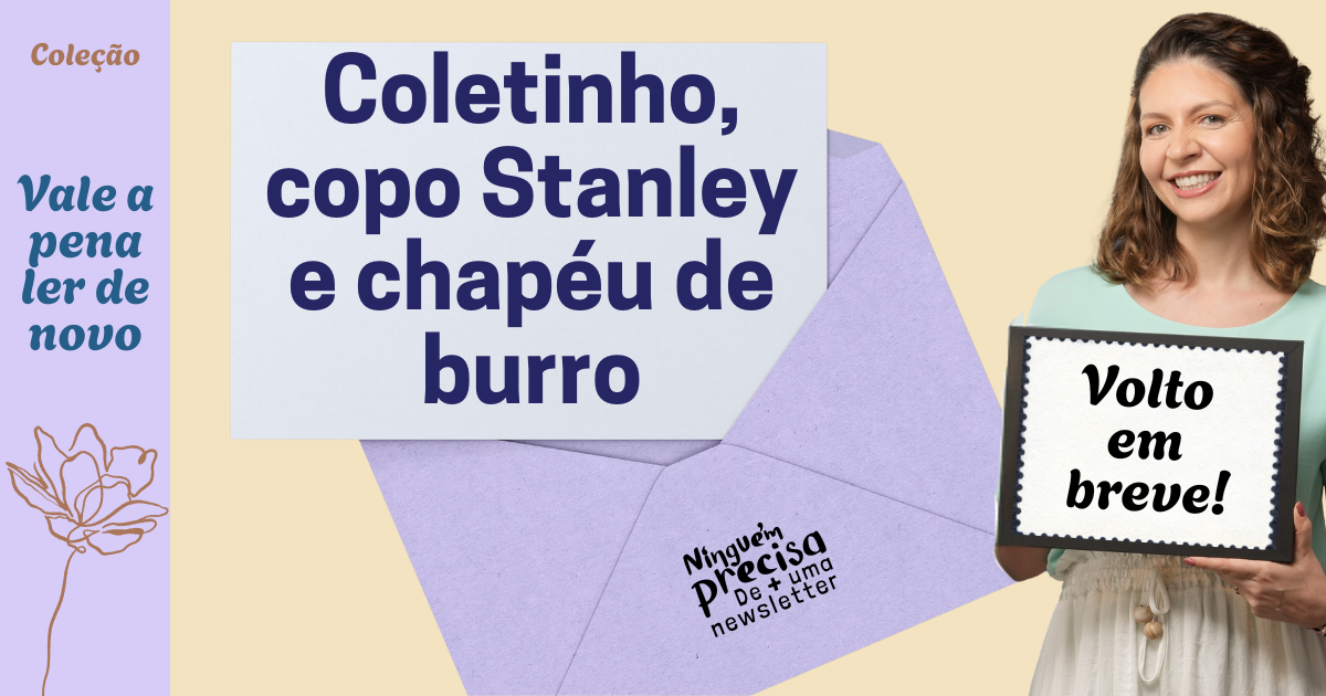 Coletinho, copo Stanley e chapéu de burro