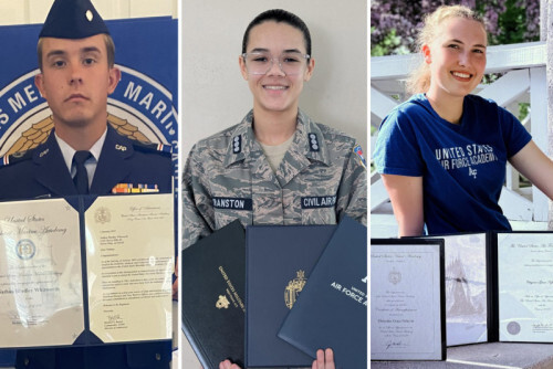 Cadets Pick from Multiple Academy Appointments; Squadron Sees 3 Off to Colorado Springs