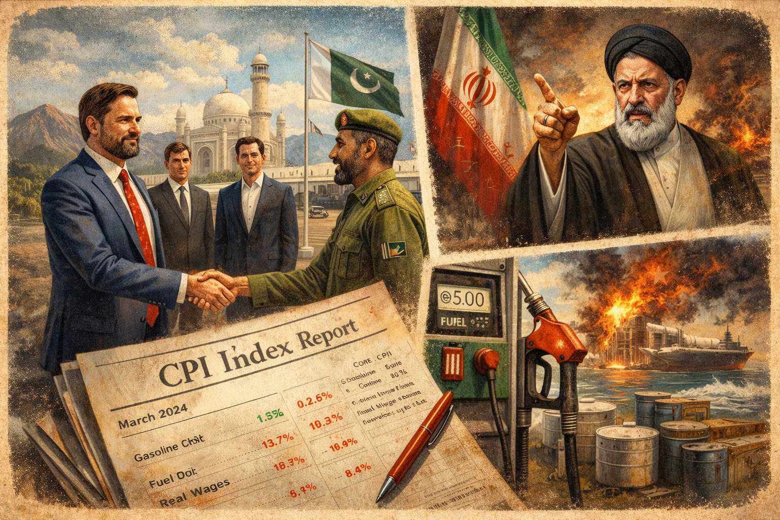 CPI Lands Hot | Vance in Pakistan | Powell Dinner | Insurers Warned