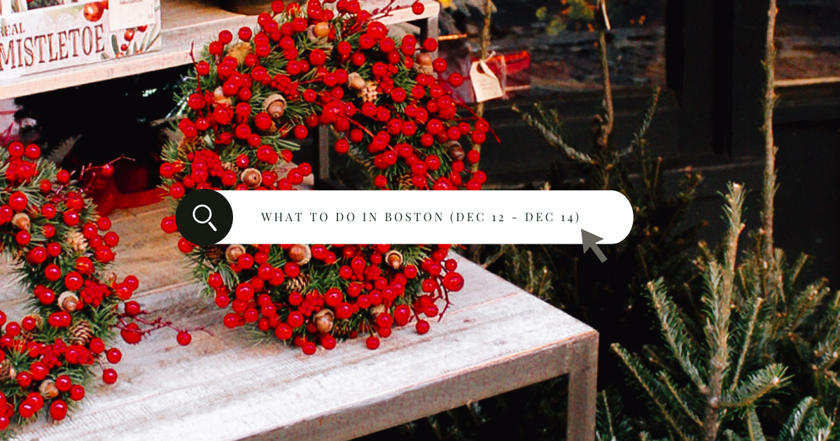 What to do in Boston this weekend (Dec 12 - 14) 