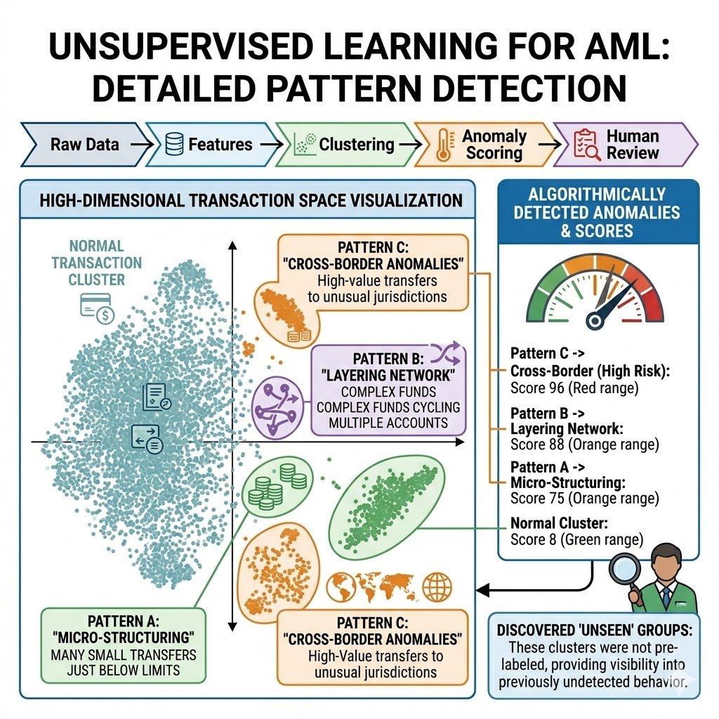 Unsupervised Learning for AML Pattern Detection