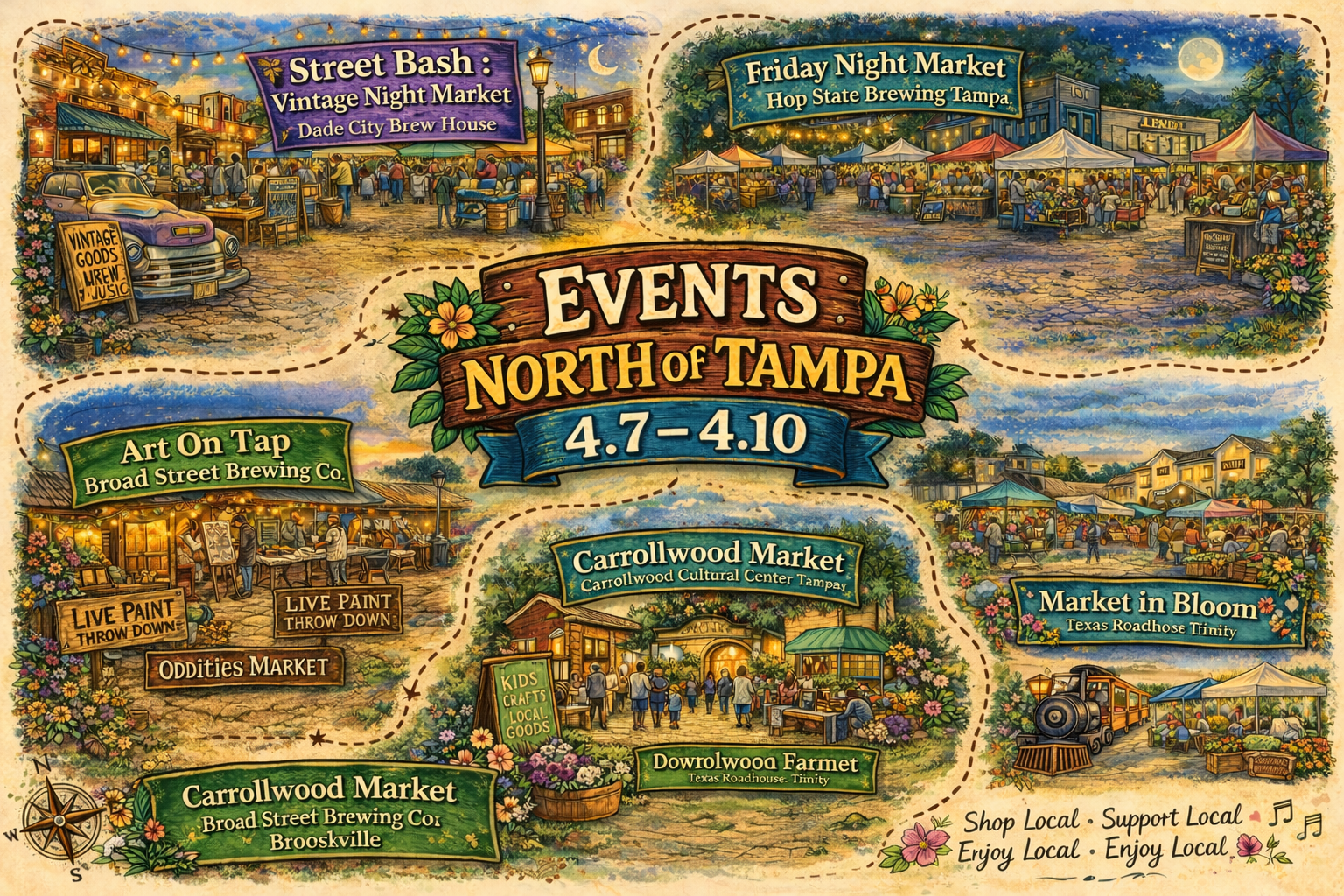 🎉 North Tampa Buzz Events 4.7 - 4.10