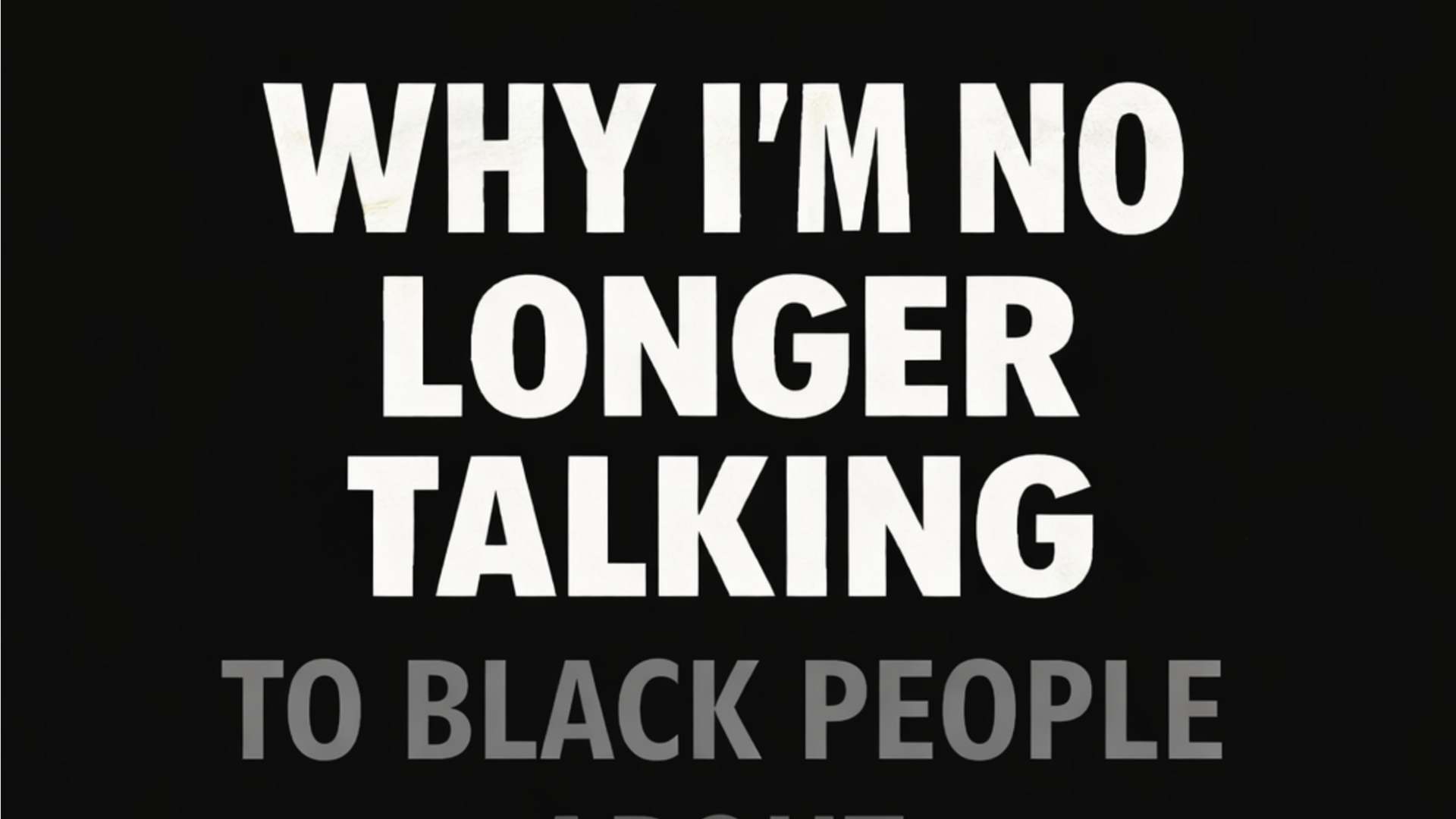 Why I'm No Longer Talking to Black People About Angel Investing