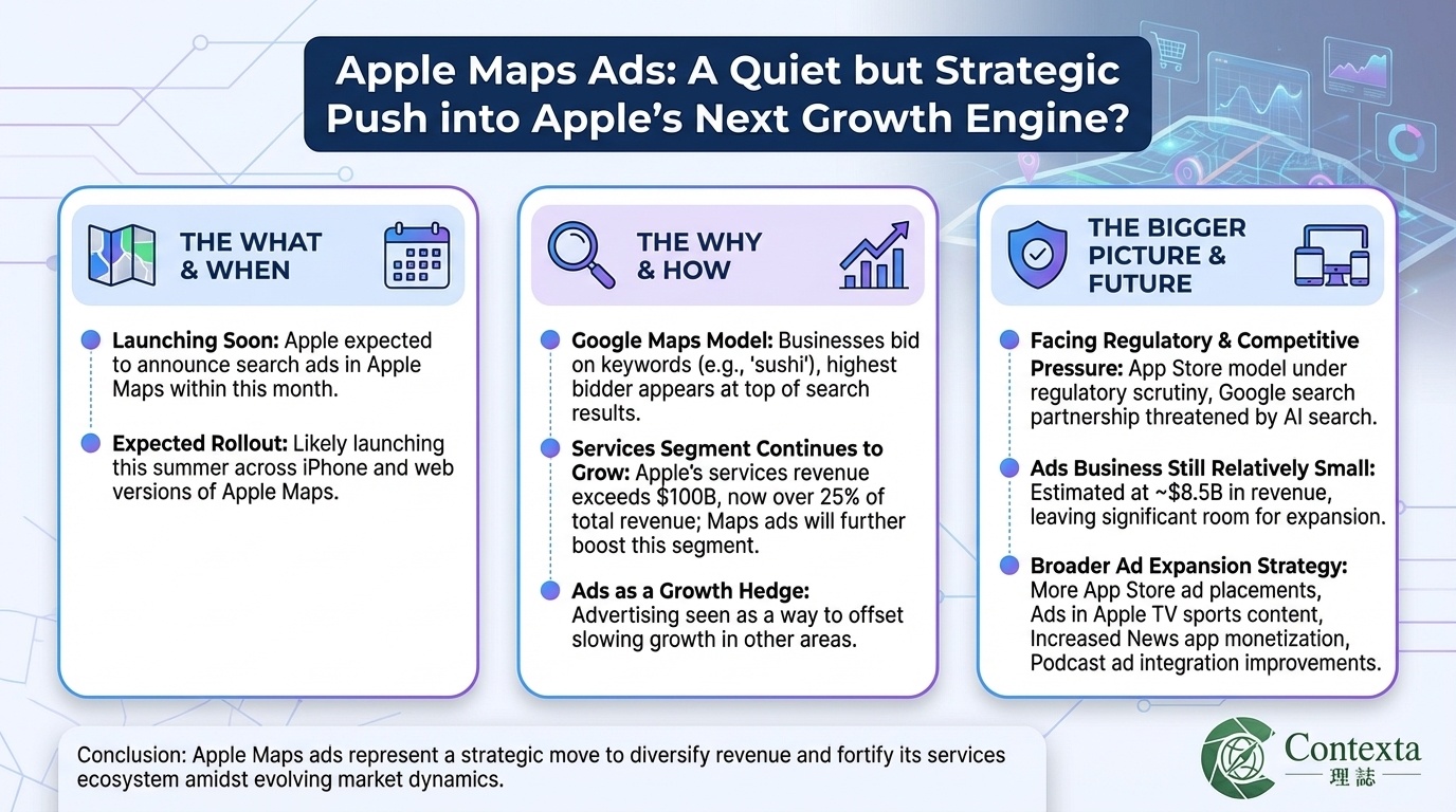 Apple Maps Ads: A Quiet but Strategic Push into Apple’s Next Growth Engine?