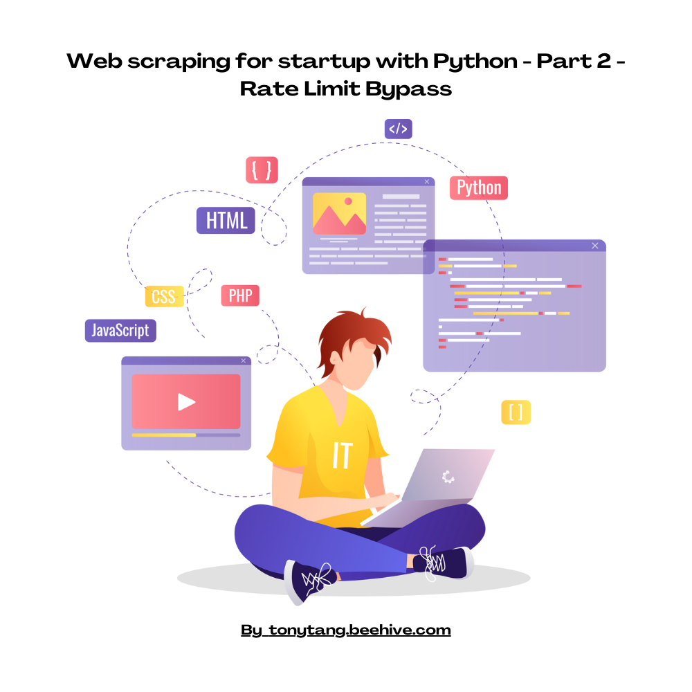 Web scraping for startup with Python - Part 2 - Rate Limit Bypass