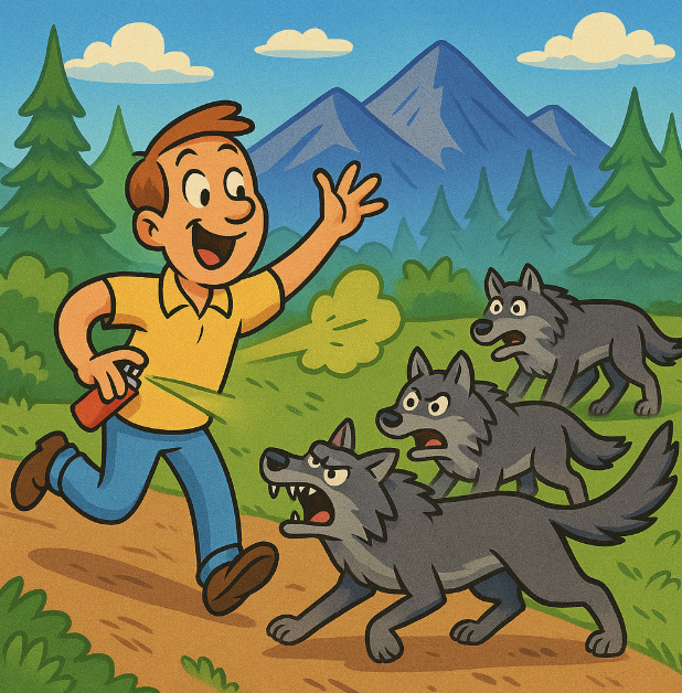 Eagle vs. Windshield. Man vs. Wolves. Earth is weird