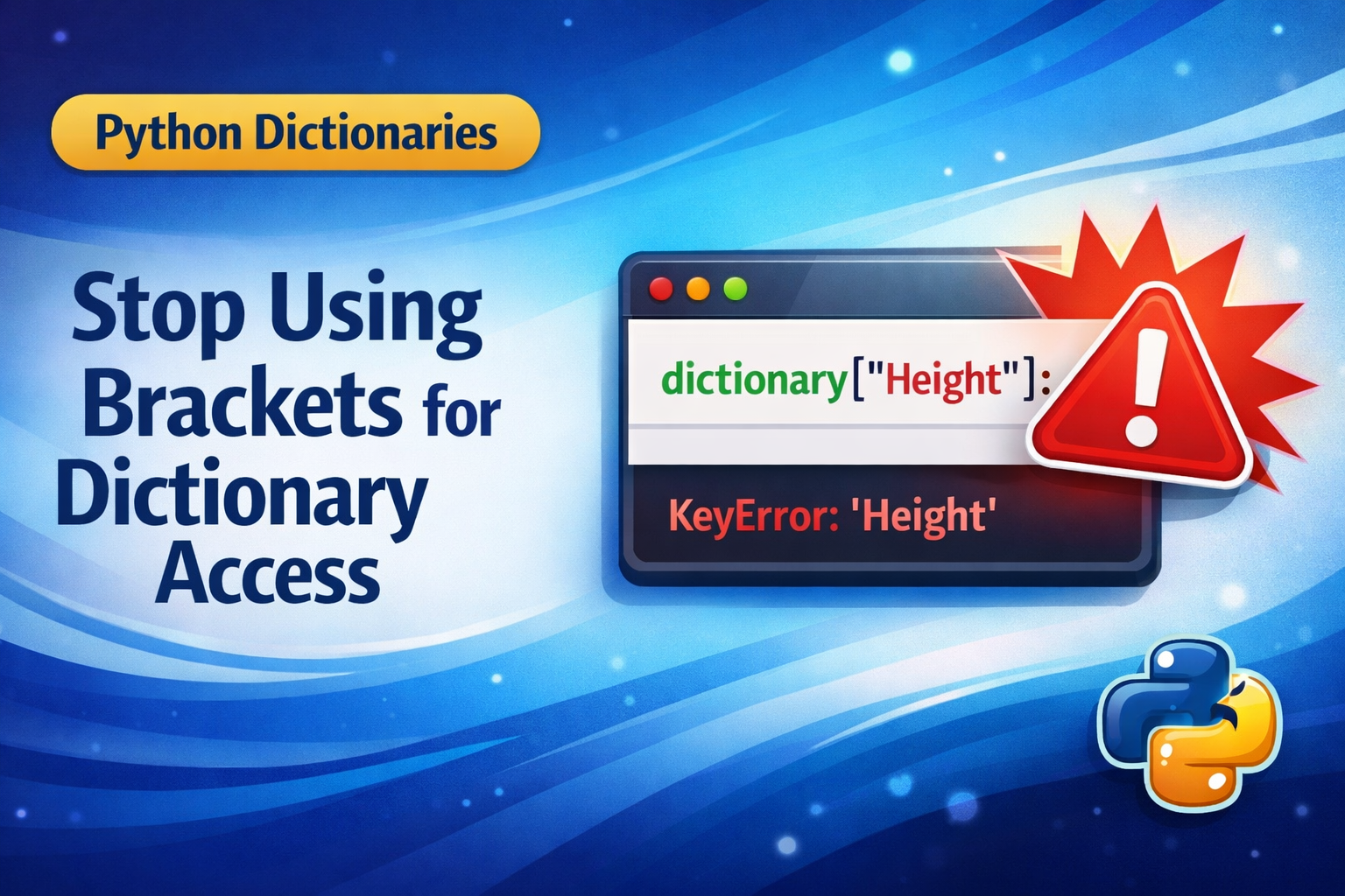 Writing safer Python code using .get() for accessing dictionaries