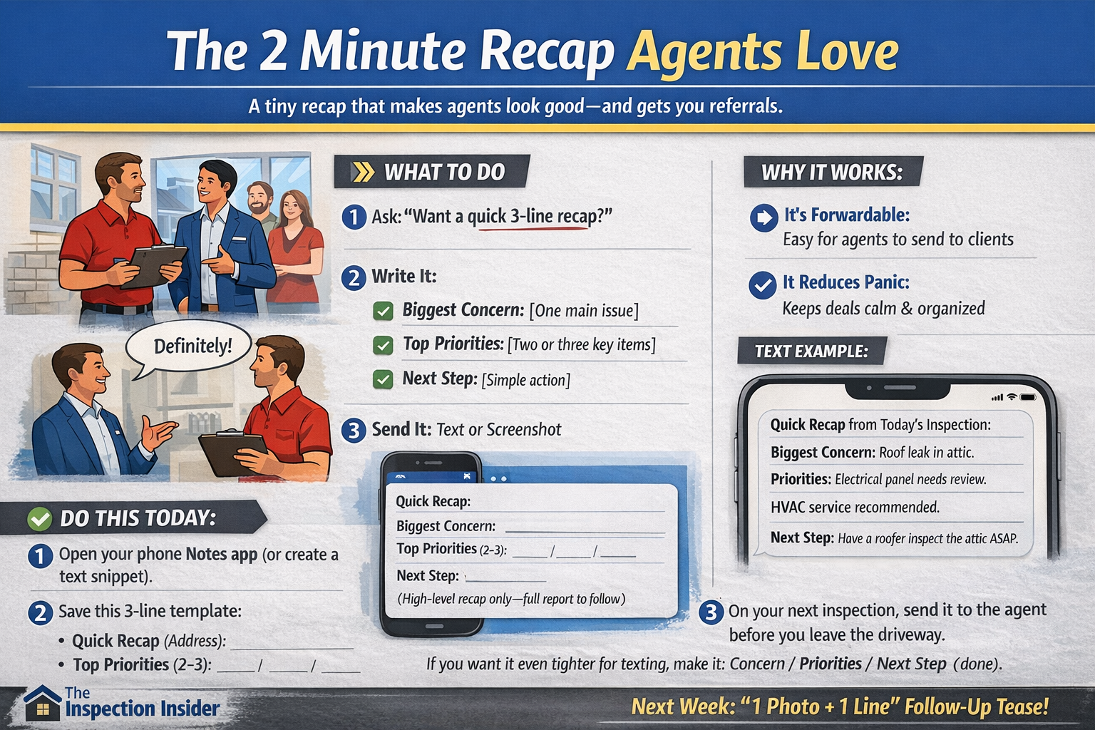 🏚️The 2-Minute “Client Recap” 