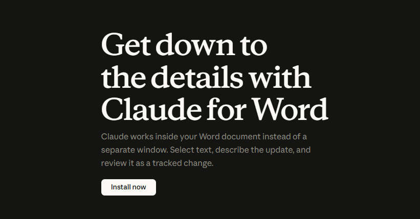 ANTHROPIC: Claude In Word! 📝