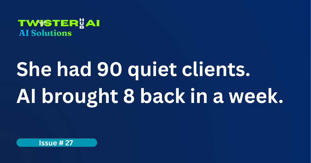 She hadn't called 90 clients in months. Then this.